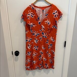 Joe Fresh Red Floral Mini Dress size large